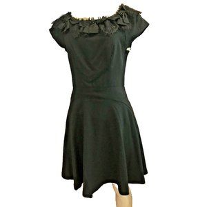 $445 EVA FRANCO  ANTHROPOLOGIE BLACK COCKTAIL  BEAUTIFUL  DRESS SIZE 2 # 1264